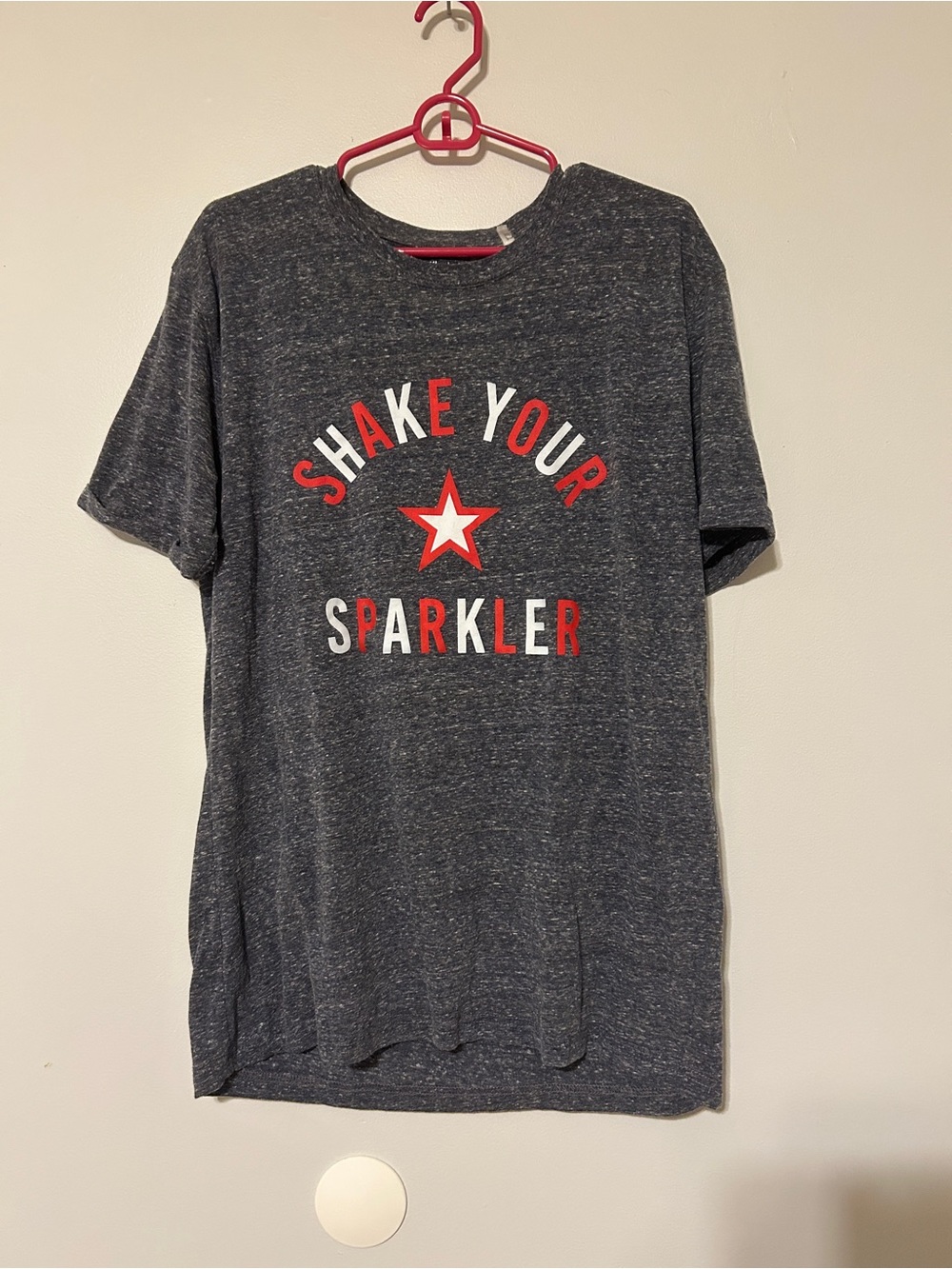 Royce Brand Patriotic Heather Navy Graphic Tee with White Speckle, 4th of July